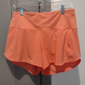 LULULEMON SPEED UP HIGH-RISE SHORT-4 IN. LENGTH - LINED - SUN CORAL